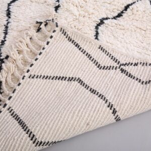 Custom Amazigh Berber Wool Rug for Living Room Decor