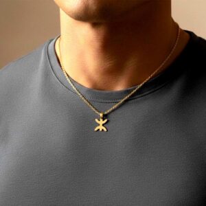 Amazigh Berber Tifinagh Yaz Symbol Necklace in Stainless Steel