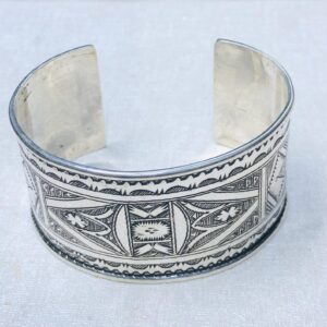 Amazigh Tuareg Berber Gravé Maroc Bracelet Silver Engraved Jewelry