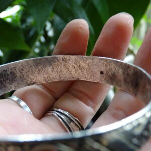 Berber Amazigh High-Grade Fine Silver Hand Etched Filagree Bracelet