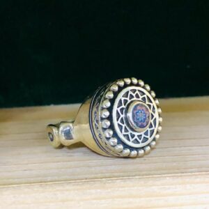 Berber Amazigh Tuareg métal Ring with Hand Engraved Tribal Motifs