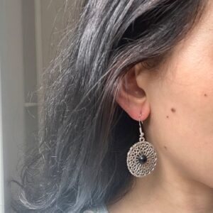 Vintage Berber Amazigh Silver Plated Earrings with Bohemian Design