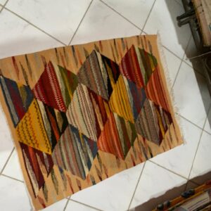 Amazigh Akhnif Berber Wool Accent Rug for Home Decor