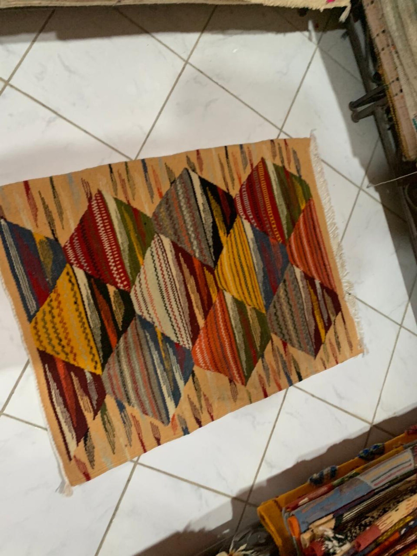 Amazigh Akhnif Berber Wool Accent Rug for Home Decor