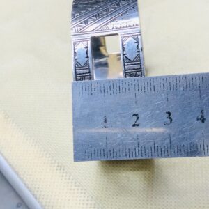 Amazigh Tuareg Berber Gravé Silver Bracelet Adjustable Cuff Maroc