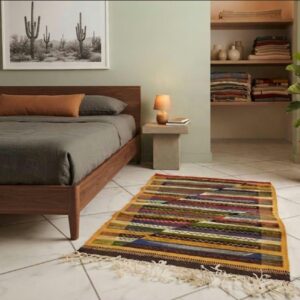 Amazigh Akhnif Berber Handmade Wool Accent Rug for Home Decor