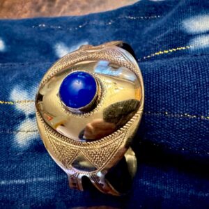 Amazigh Tuareg Stunning Blue Agate Cuff Bracelet One SIZE