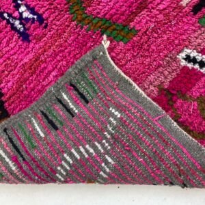 Amazigh Pink Berber Wool Rug with Tribal Home Decor