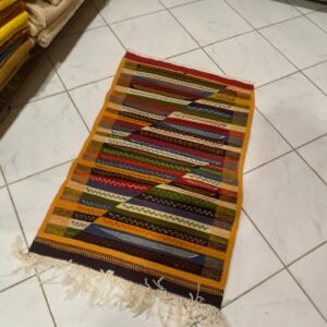 Amazigh Akhnif Berber Handmade Wool Accent Rug for Home Decor