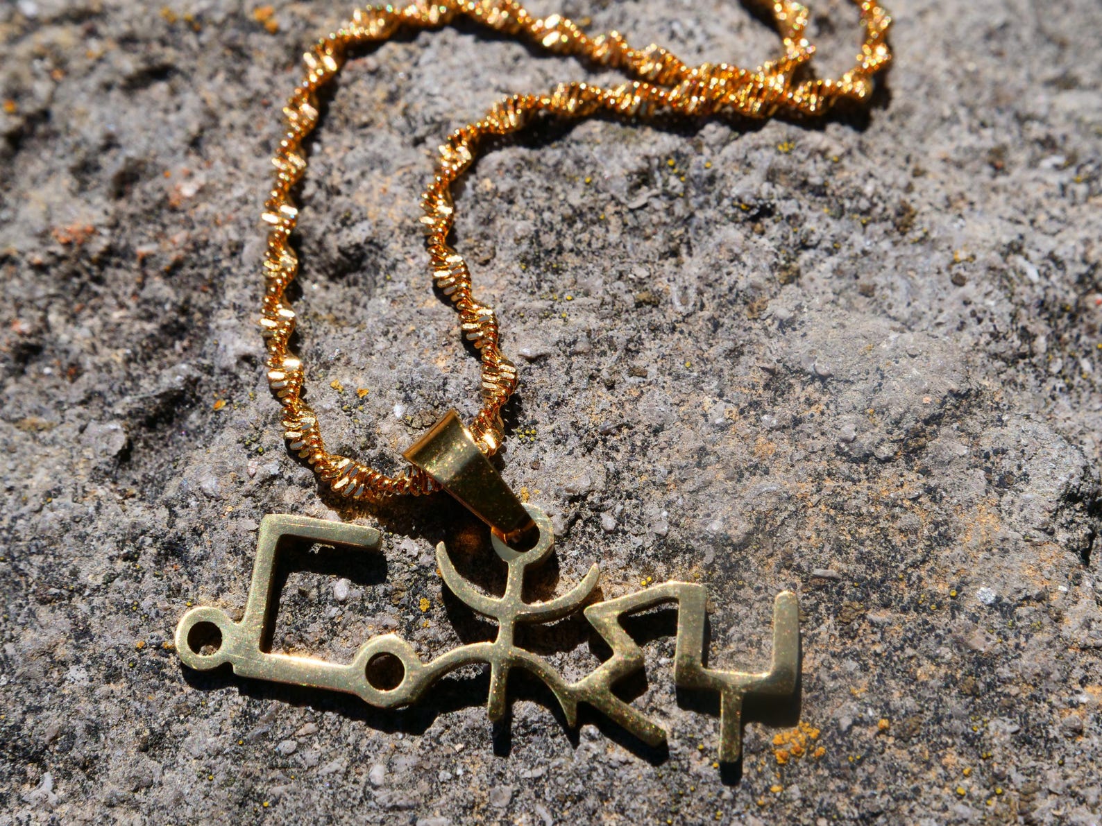 Amazigh Berber Kabyle Tifinagh Symbol Stainless Steel Necklace