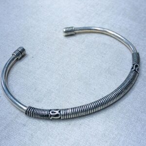 Amazigh Tuareg Sahara Sterling Silver Engraved Bracelet Handmade Jewelry