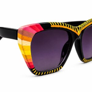 Amazigh TAZWAGT Hand Painted Sunset Sunglasses Recycled Wear