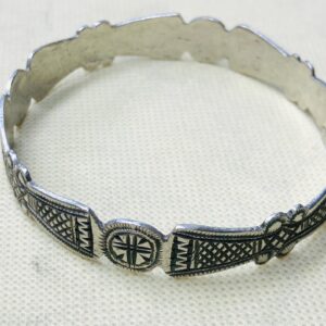 Amazigh Berber Gravé 925 Silver Engraved Cuff Bracelet