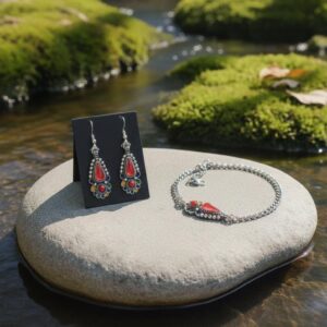 Amazigh Kabyle Berber Jewelry Set with Necklace Bracelet Earrings