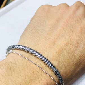 Amazigh Tuareg Sahara Sterling Silver Engraved Bracelet Handmade Jewelry