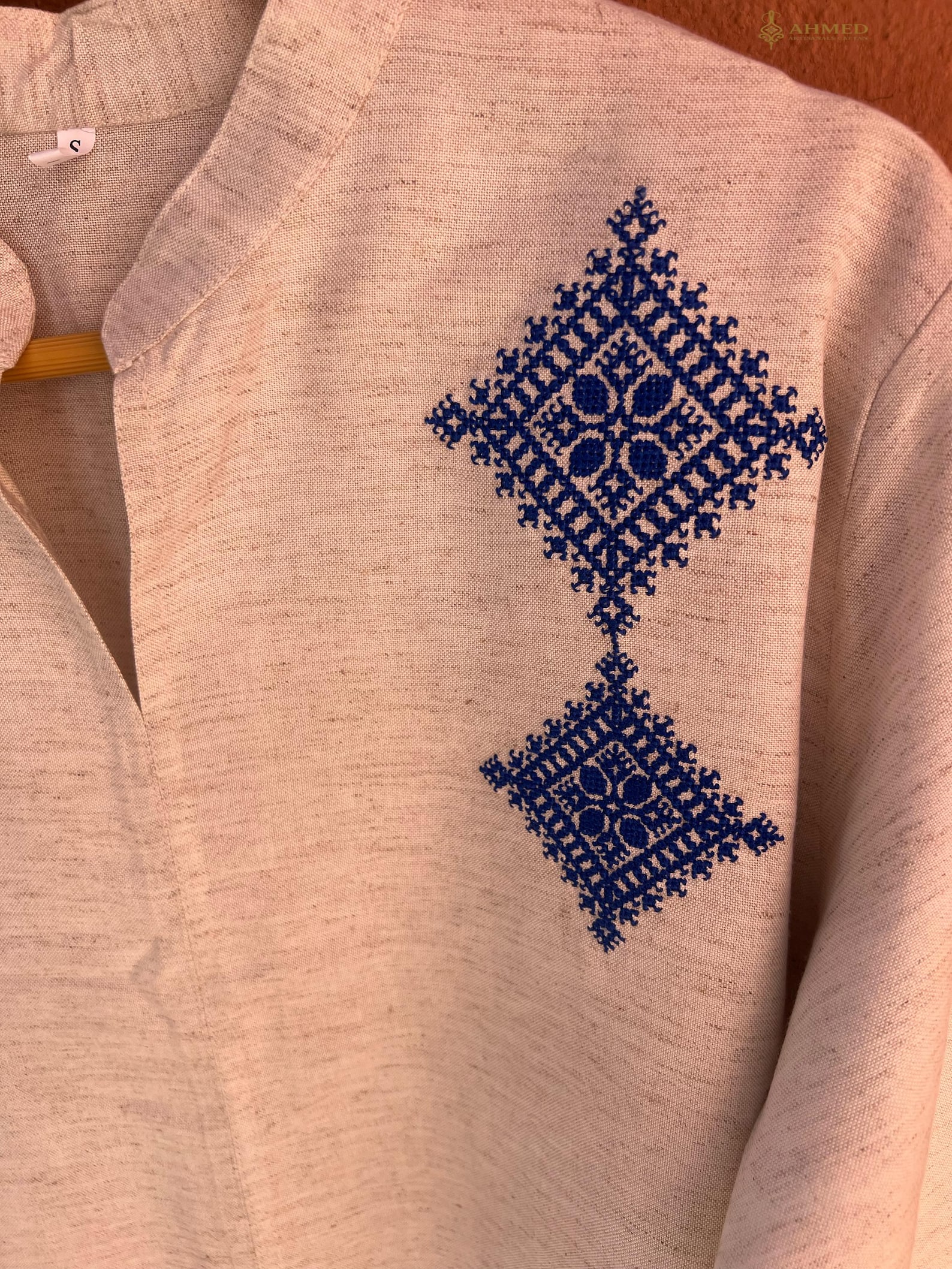 Amazigh Loulan Tunic with Elegant Embroidery for Men