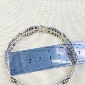 Berber Amazigh Gravé 925 Silver Handmade Cuff Bracelet