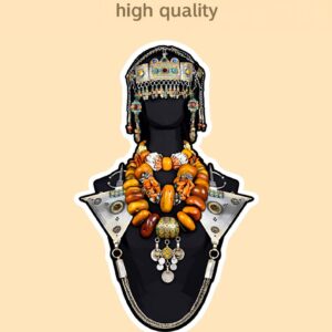 Amazigh Berber Jewelry Stickers Silver PNG Digital Download