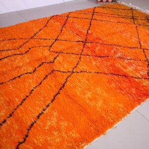 Custom Amazigh Berber Wool Rug Handmade Geometric Living Room Decor