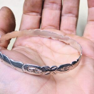 Amazigh Tuareg Sahara Silver Tribal Engraved Heritage Bracelet