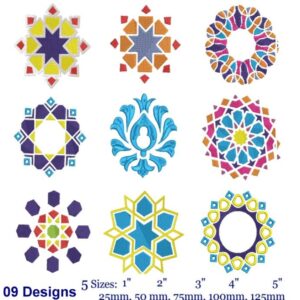 Amazigh broderie géométrique arabe algérienne Zellige Embroidery Digital Download