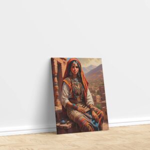 Berber Amazigh Woman Portrait Art Print Digital Download