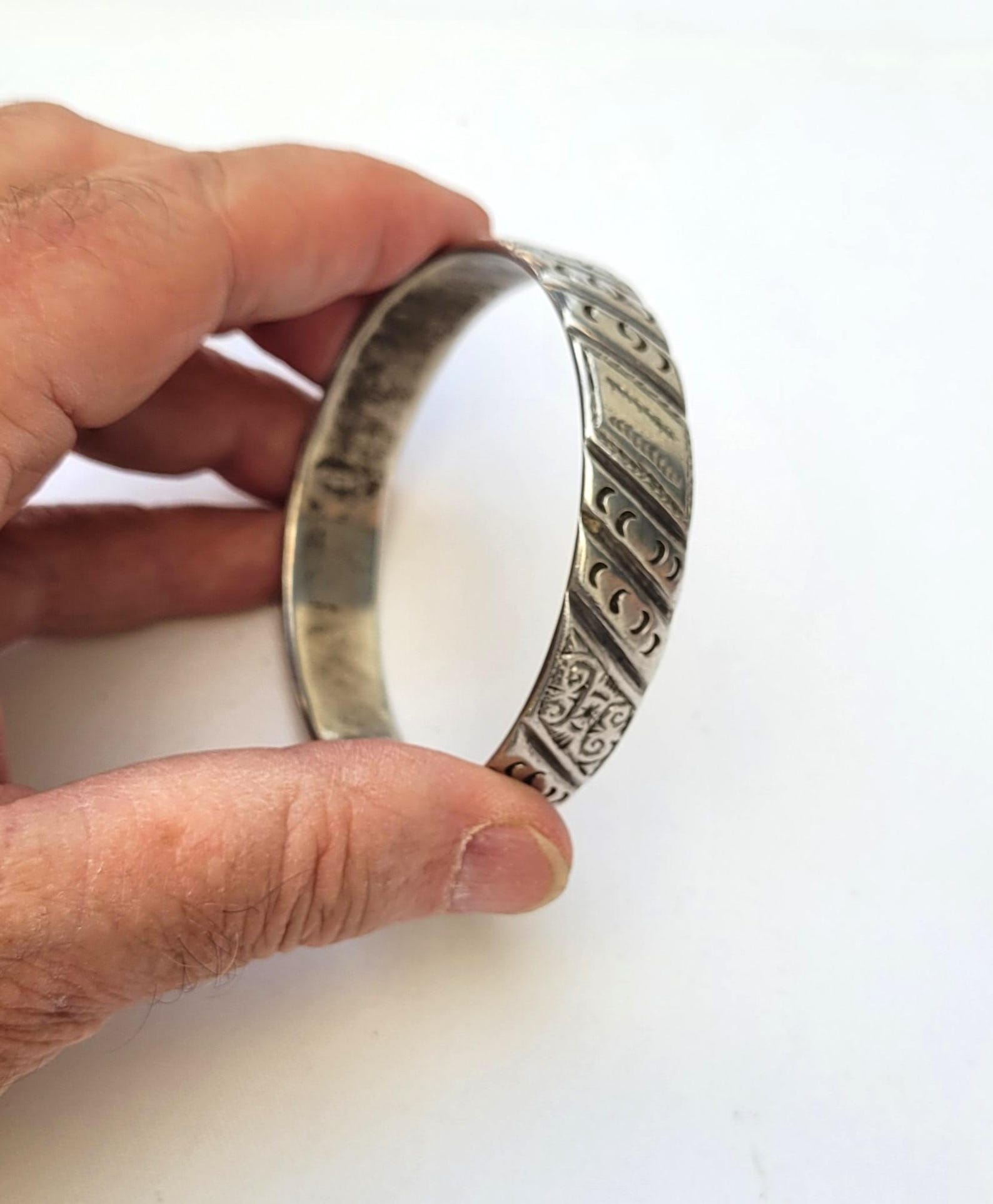 Ancien Amazigh Berber tifinagh Essaouira Maroc Silver Bracelet