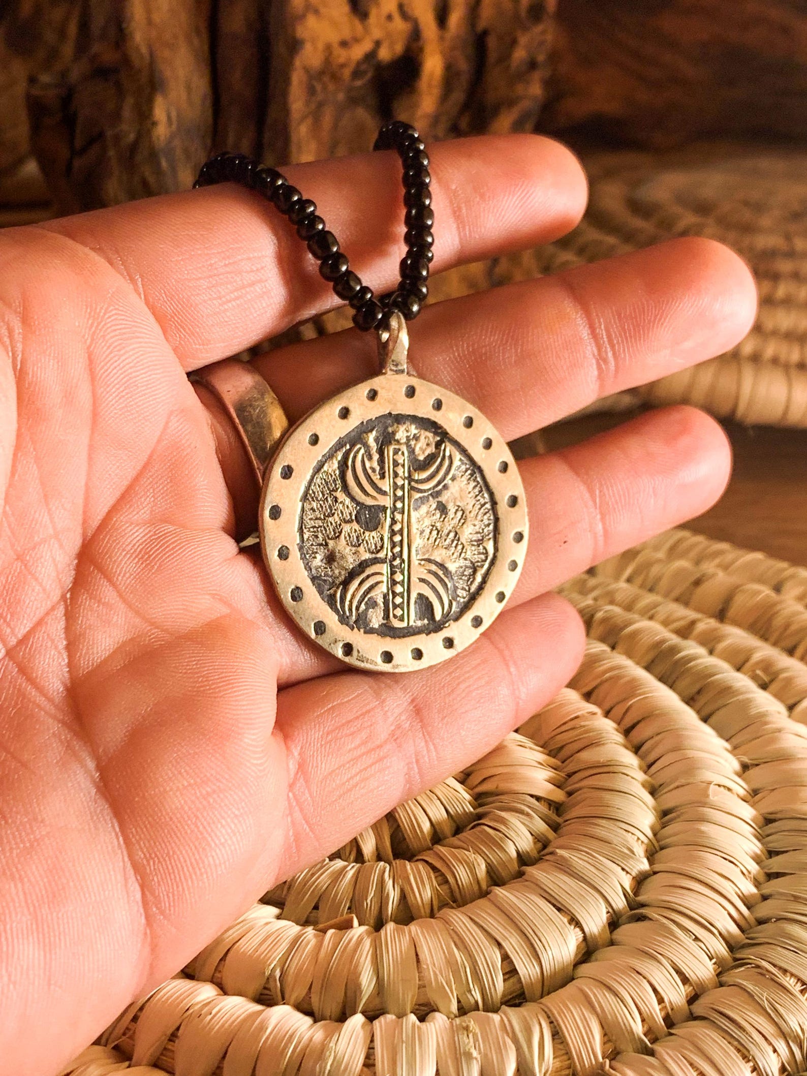 Amazigh Yaz Symbol Necklace Tuareg Inspired Gift Design