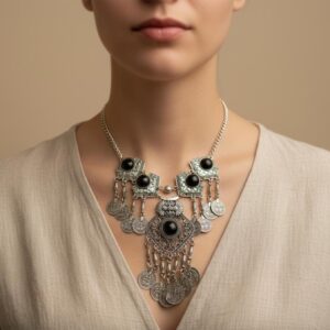 Amazigh Berber Traditional Heritage Statement Necklace Wedding Jewelry