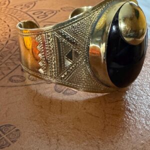 Amazigh Tuareg FAIR TRADE Cuff Bracelet with Giant Onyx
