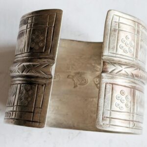 Amazigh Berber Vintage Wide Silver Bracelet from Siwa Egypt