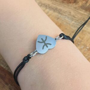 Amazigh Berber Yaz Symbol Heart Bracelet Stainless Steel Kabyle Design