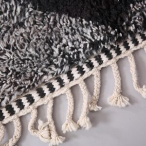 Custom Amazigh Berber Handmade Wool Rug for Living Room Decor