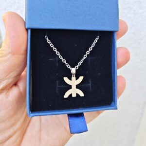 Amazigh Berber Yaz Symbol Stainless Steel Necklace with Pendant