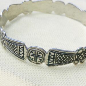 Amazigh Berber Gravé 925 Silver Engraved Cuff Bracelet