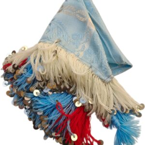 Amazigh Berber Guettib Head Scarf with Khenifra Tassels