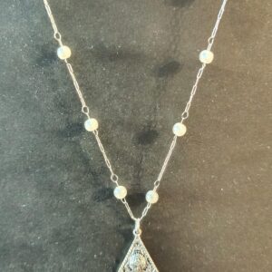 Amazigh Berber Kabyle Fibule Necklace with Pearls and Pendant