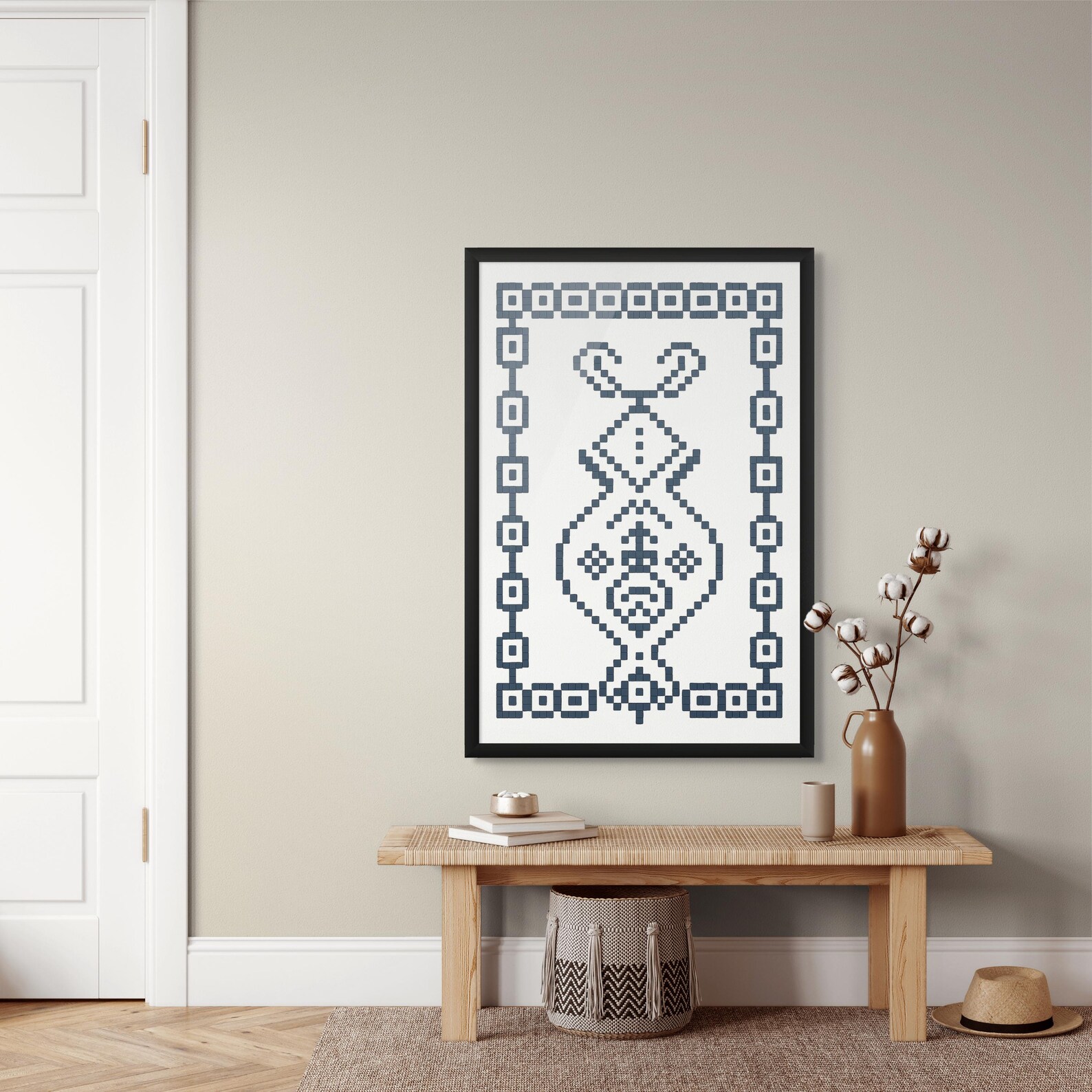Amazigh Yaz Symbol Folk Art Poster Printable Wall Art Download