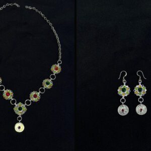 Amazigh 800 Sterling Silver Jewelry Set Necklace Earrings