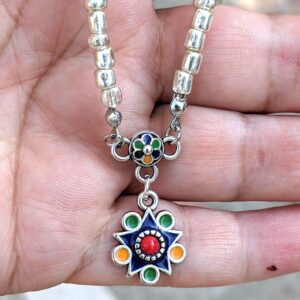 Amazigh Kabyle Berber Beaded Necklace with Colorful Pendant