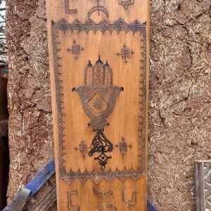 Amazigh Berber Hand of Fatima Wooden Wall Art Decor