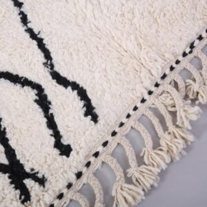 Custom Amazigh Berber Wool Rug for Living Room Decor