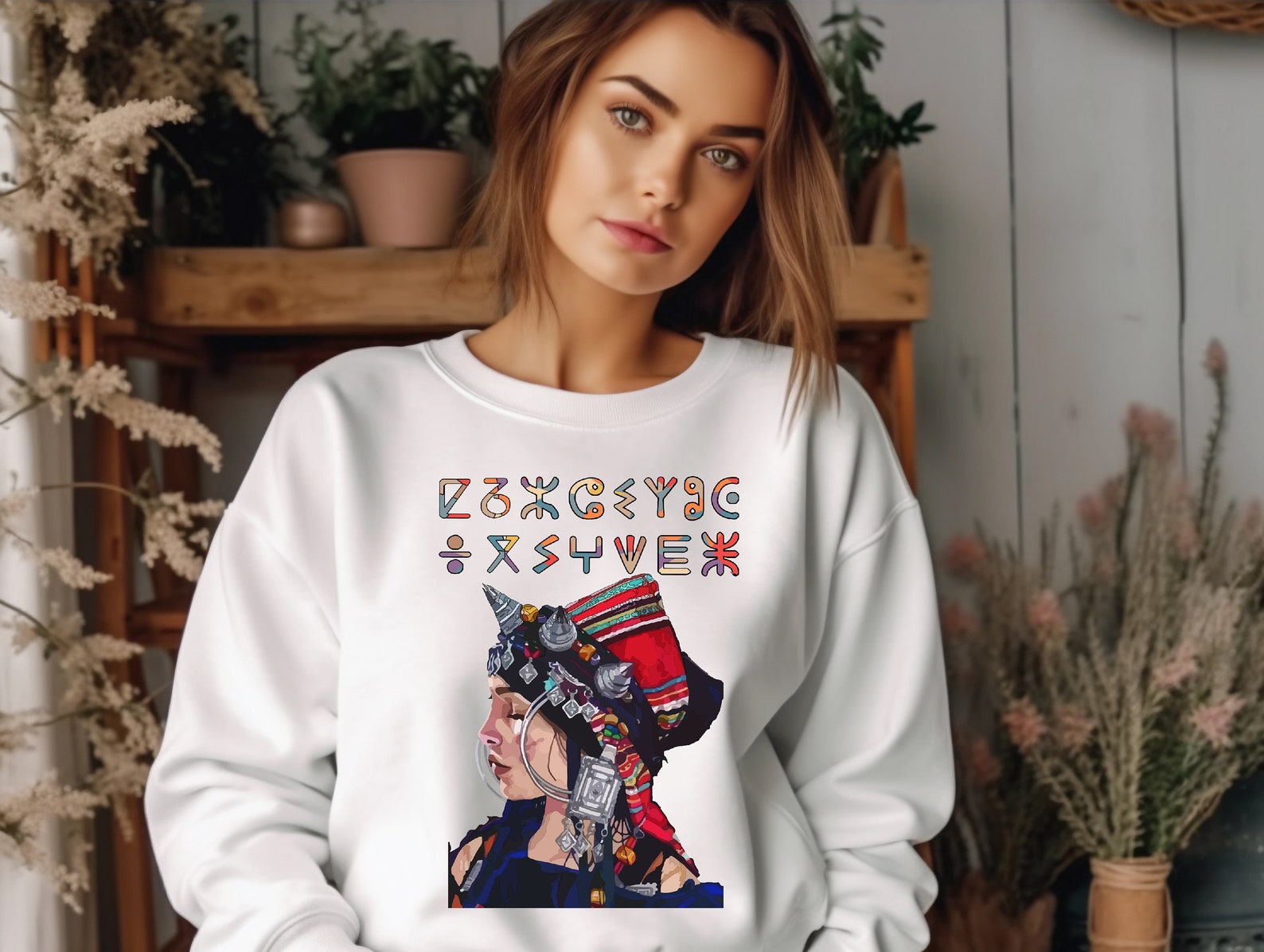 Amazigh Berber Kabyle Tattoo Art Tifinagh Alphabet Your Support T-Shirt