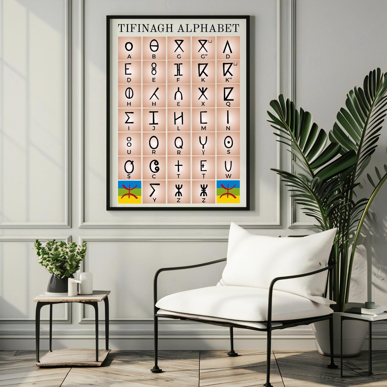 Amazigh Tifinagh Yaz Alphabet Poster Digital Download Berber Art