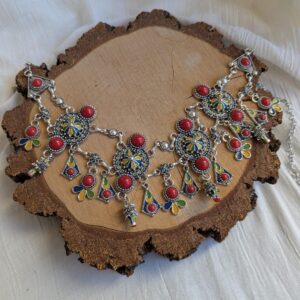 Amazigh Kabyle Berber Traditional Coral Front Bracelet Diadem