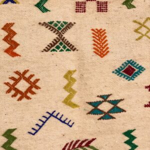 Amazigh Berber Tifinagh Symbols Wool Kilim Runner Rug
