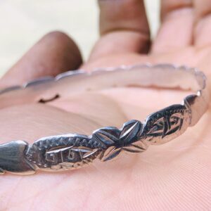 Amazigh Tuareg Sahara Silver Tribal Engraved Heritage Bracelet