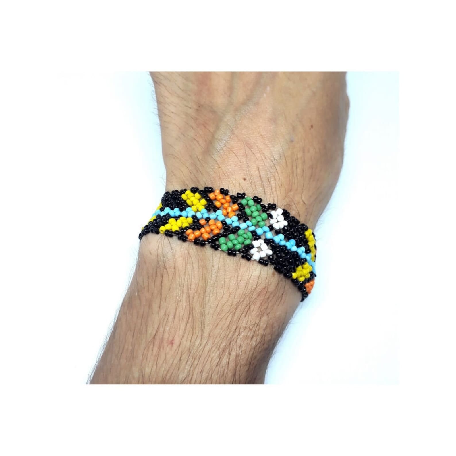 Amazigh Berber Mdejja Agate Bracelet with Anklet Chain Inspired Design