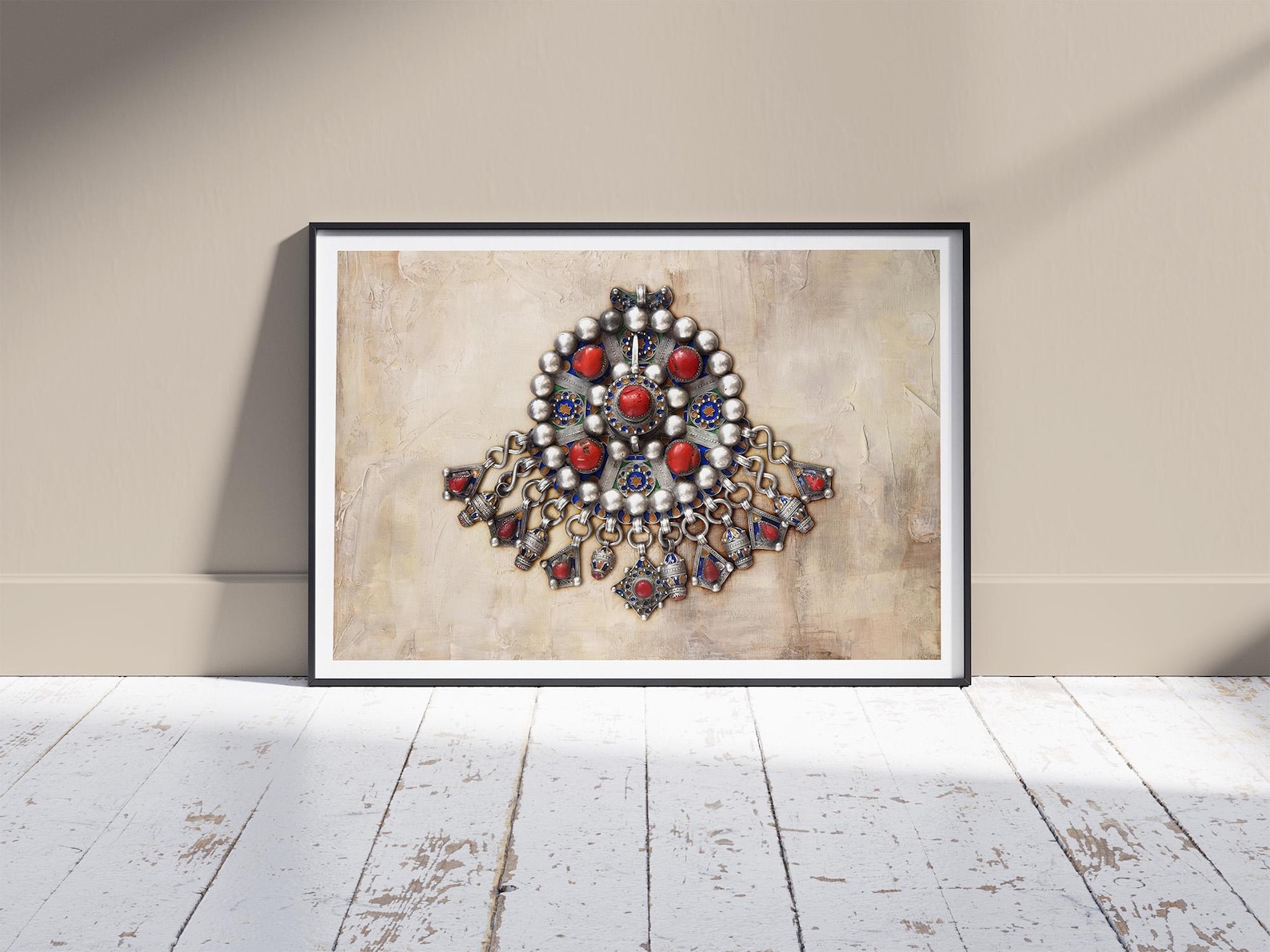 Amazigh Berber Fibula Art Print Heritage Wall Decor