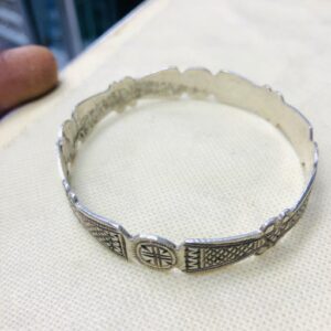Amazigh Berber Gravé 925 Silver Engraved Cuff Bracelet